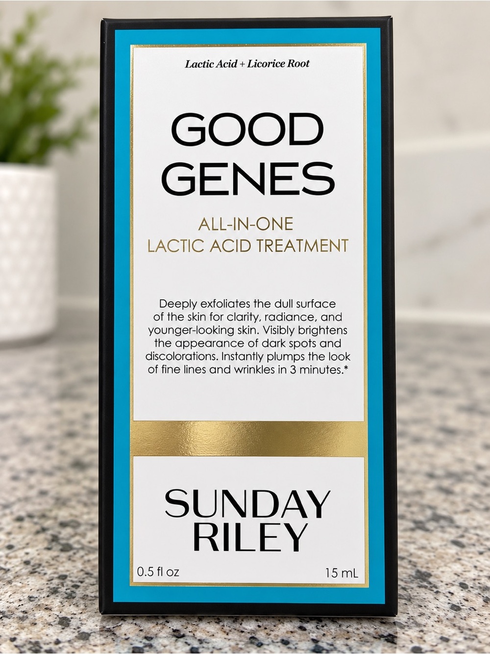 Sunday Riley Good Genes Lactic Acid Treatment - Blue & Gold Packaging